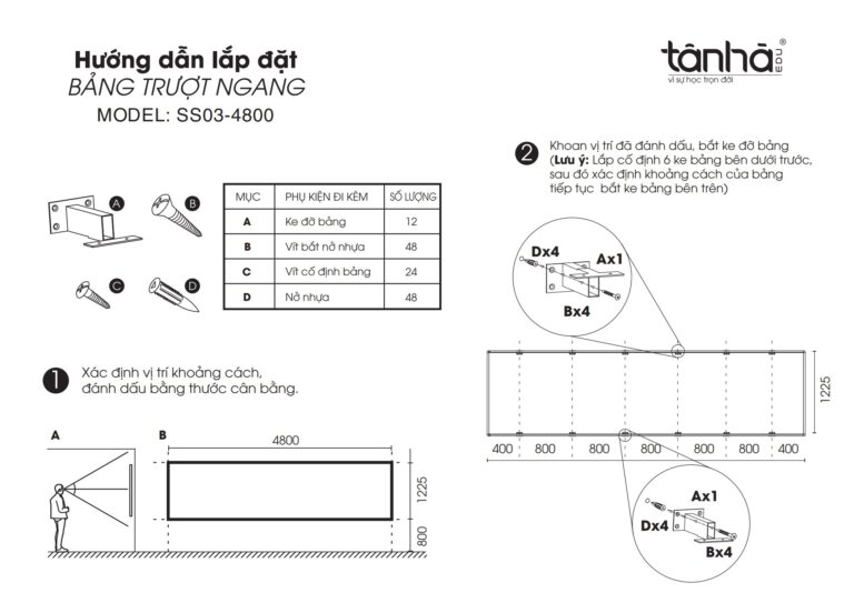 Hướng Dẫn Lắp Đặt Bảng Trượt Ngang