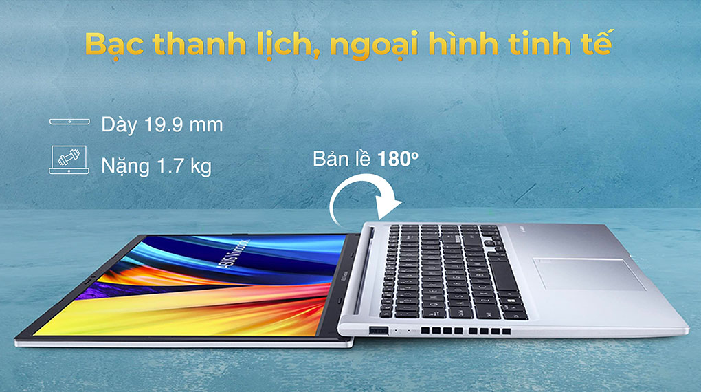 Asus Vivobook 15 X1502ZA i5 1240P (EJ120W) - Mở 180 độ