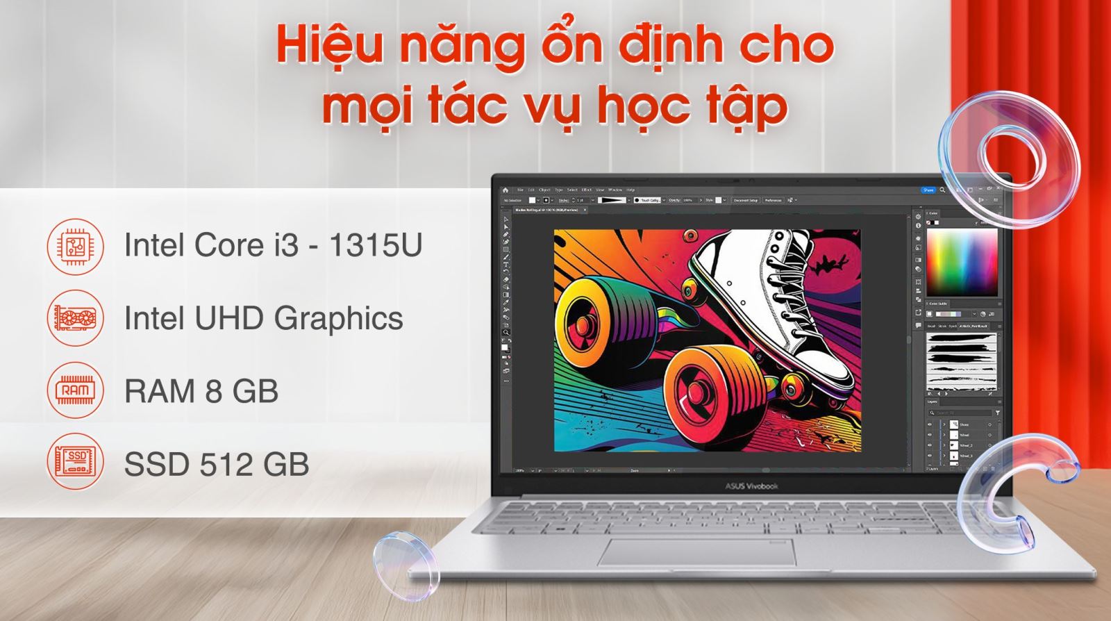 Asus Vivobook 15 X1504VA i3 1315U (NJ1634W) - Hiệu năng Asus Vivobook 15 X1504VA i3 1315U (NJ1634W) - Hiệu năng